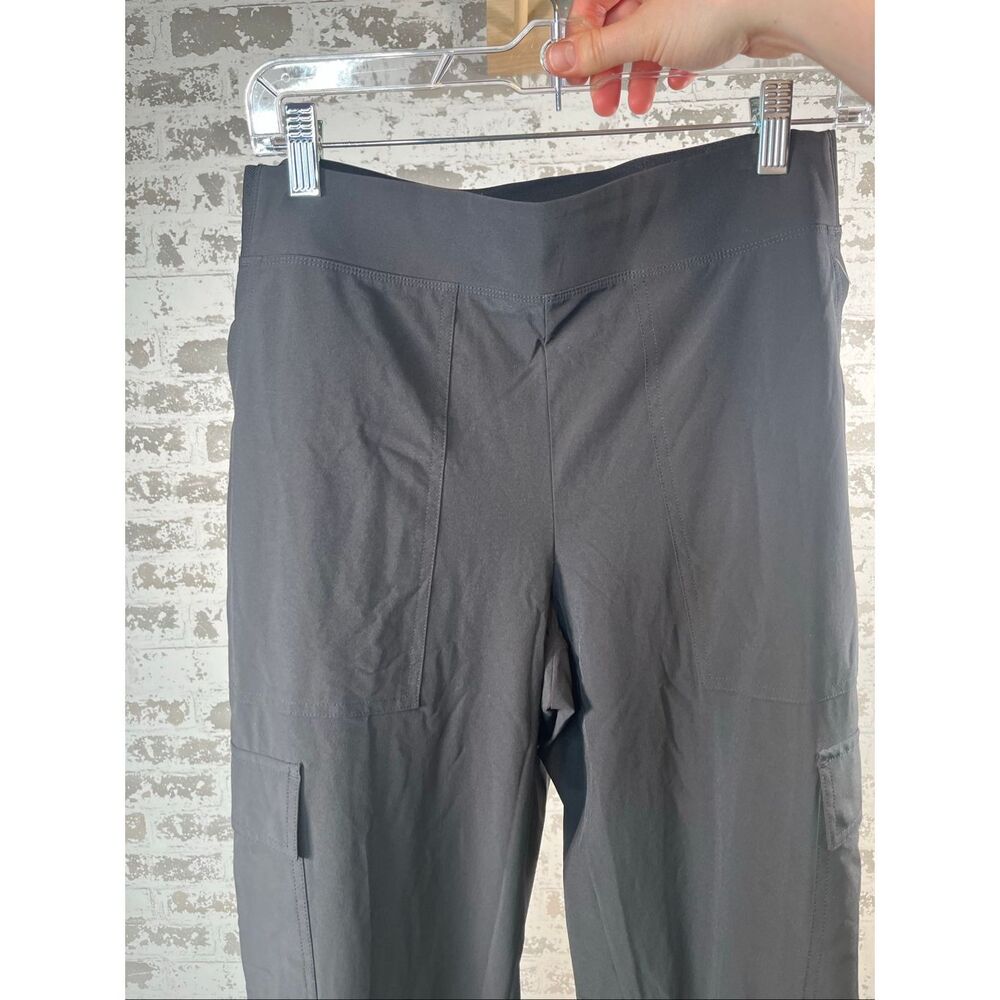 Athleta | women black straight leg 8p pants zipper ankle